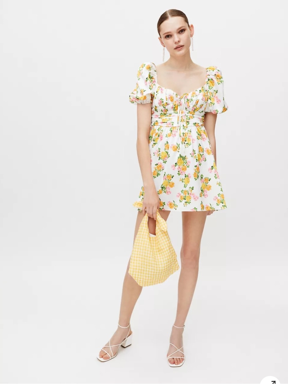 For Love & Lemons Emma Floral Mini Dress
